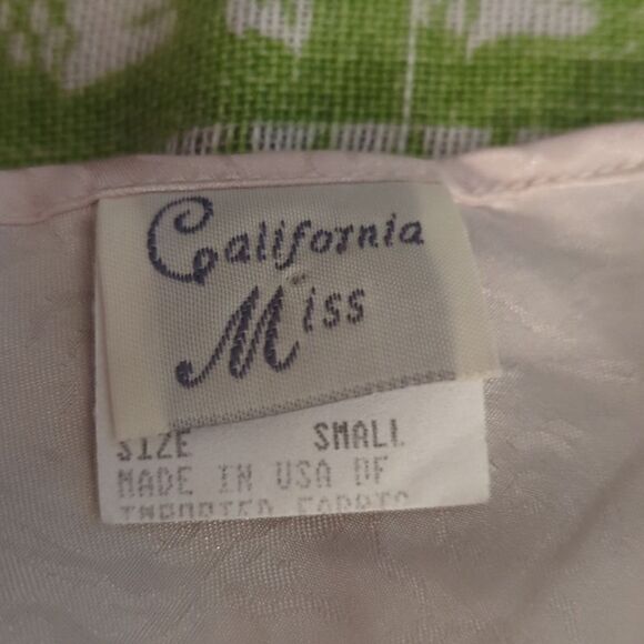 Vintage‎ California Miss cream floral print chemise nightgown lingerie - Picture 6 of 7
